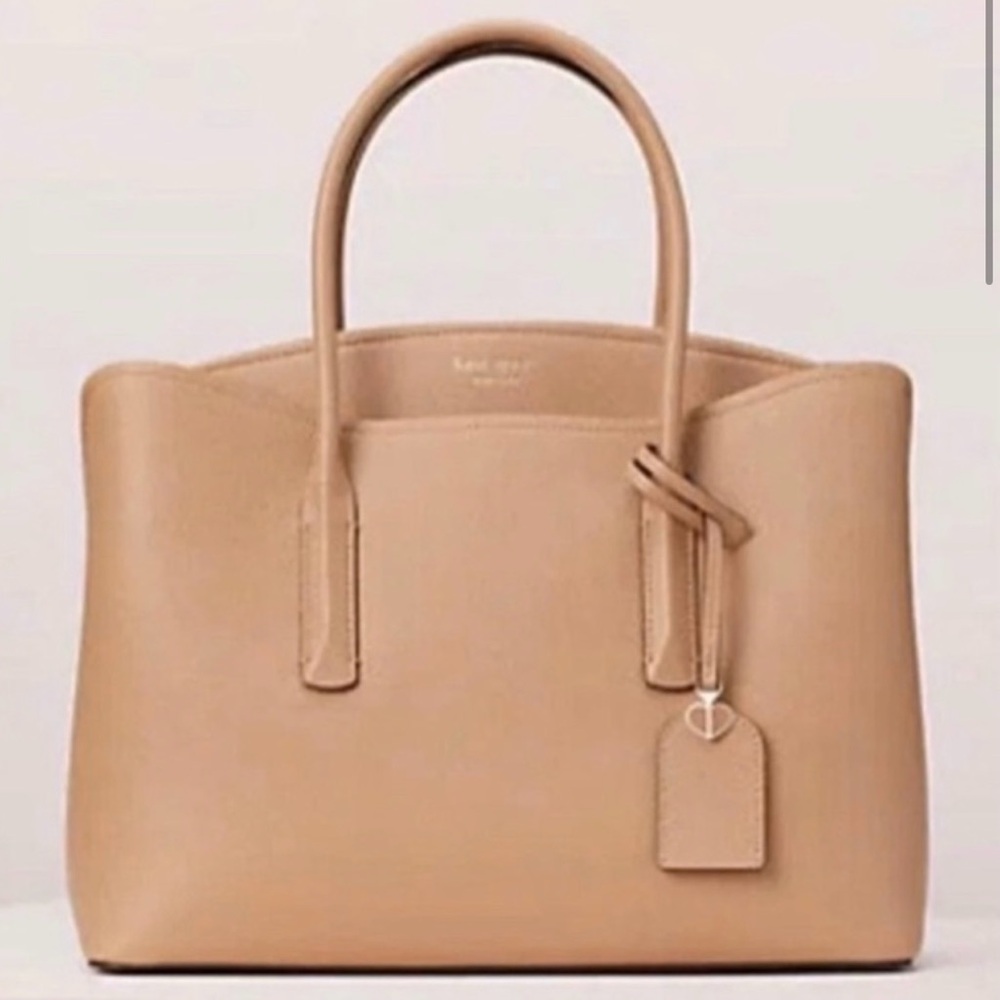 Kate Spade Margaux Large Satchel Light Fawn with dust bag